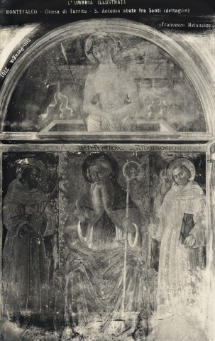 Tilli/ Giugliarelli, Giuseppe — Montefalco - Chiesa di Turrita - S. Antonio abate fra Santi (dettaglio) (Francesco Melanzio) — insieme